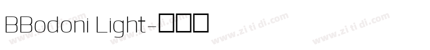 BBodoni Light字体转换